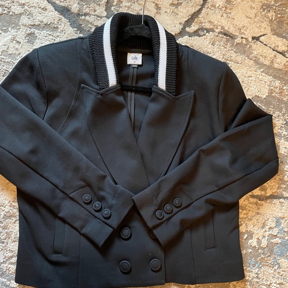 Cabi Black Tie Jacket #6033 size 10 black ponte - Picture 2 of 6
